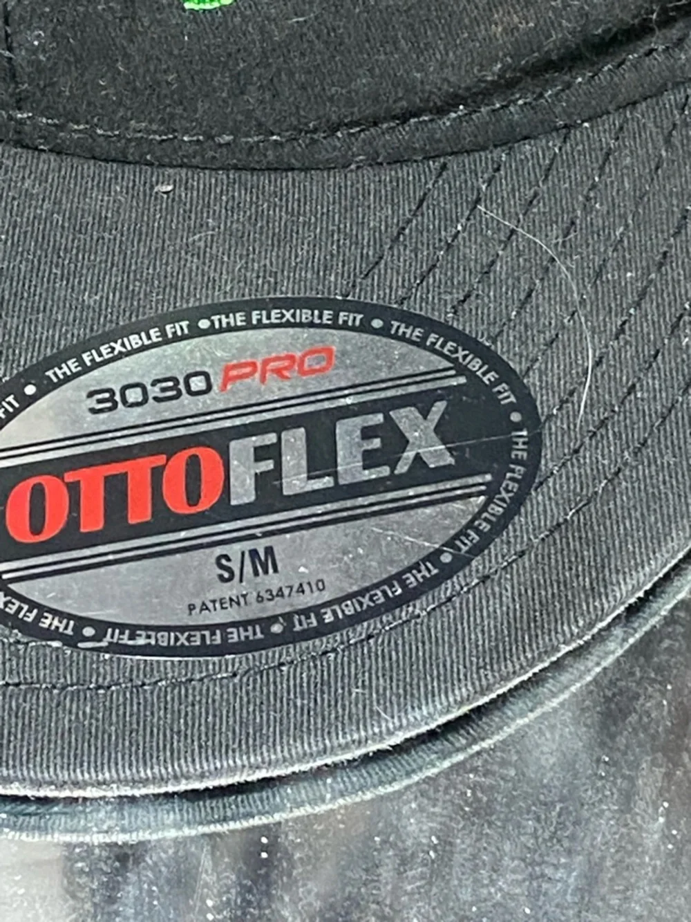 OTTO Black Hat with Green and Blue Embroidered 'Racing' Logo